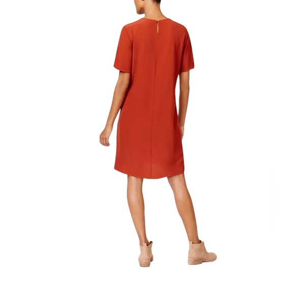 Eileen Fisher Short Sleeve Tencel Terracotta Dress Size Small - Picture 9 of 9